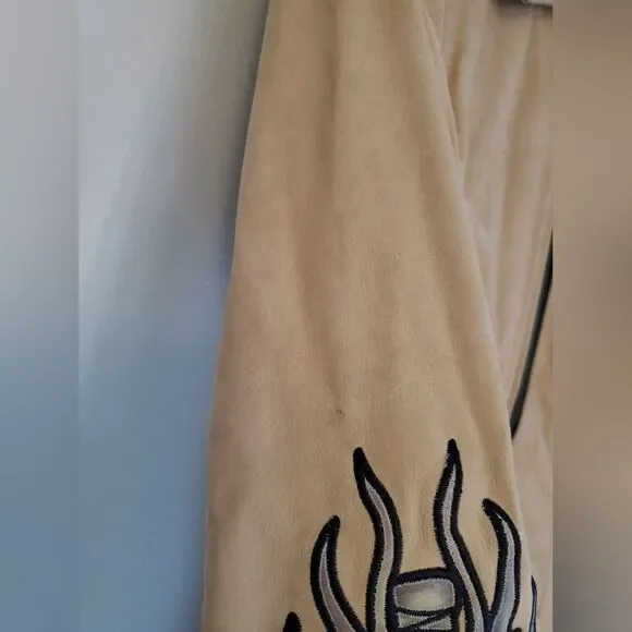 Harley Davidson *Flawed* tan leather jacket size women's XS - Picture 9 of 16